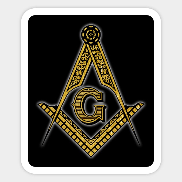 Freemason (Black & Gold) Sticker by Jared S Davies